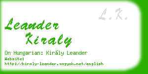 leander kiraly business card